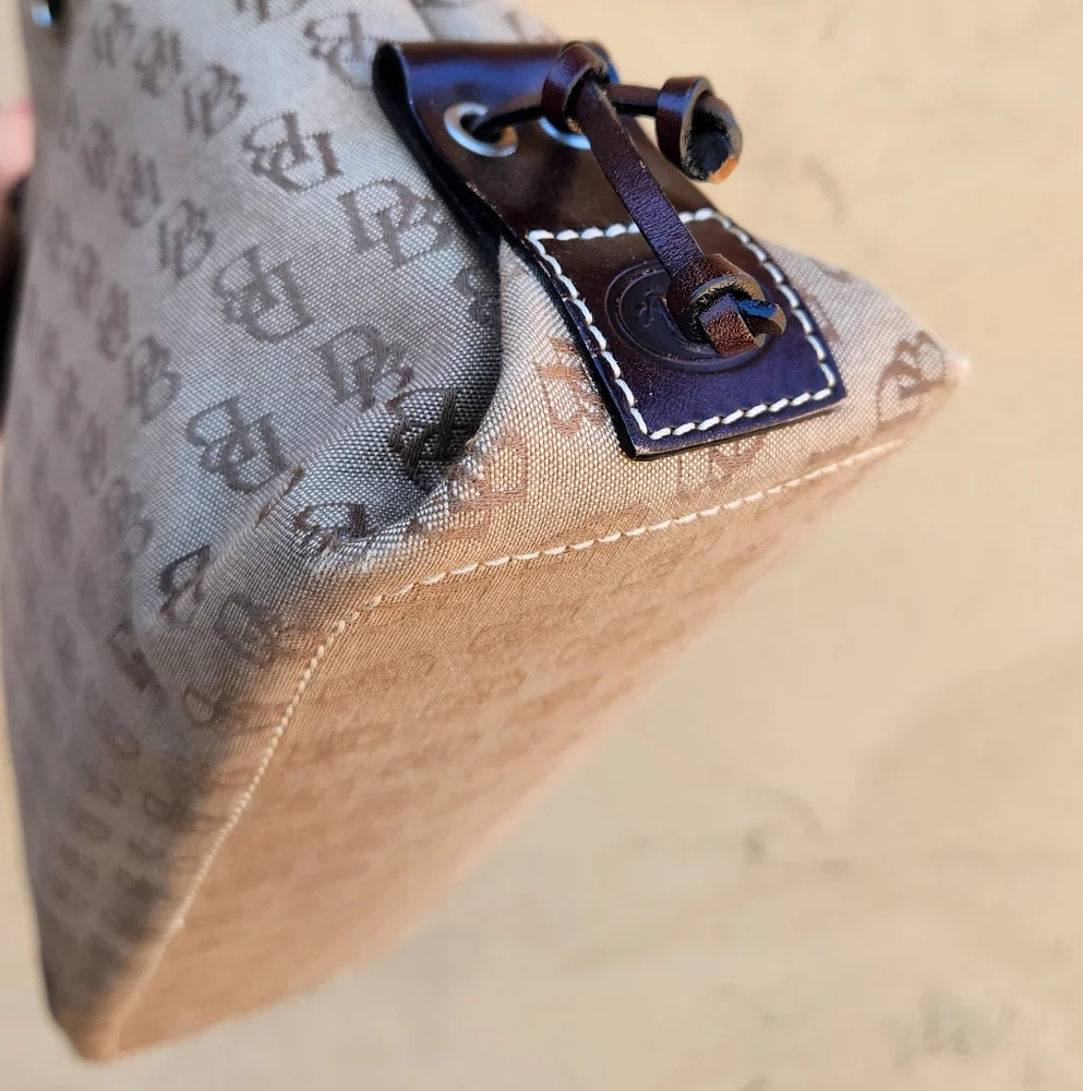 Dooney & Bourke Signature Canvas Tassel Tote Bag - Picture 7 of 13